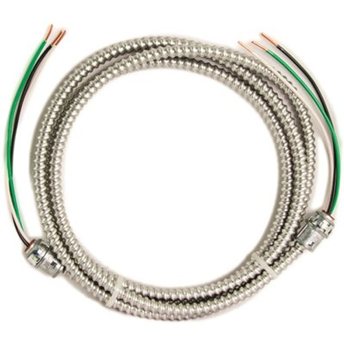 Southwire 12 ft., 12/2 Solid CU MC (Metal Clad) Armorlite Modular Assembly Quick Cable Whip