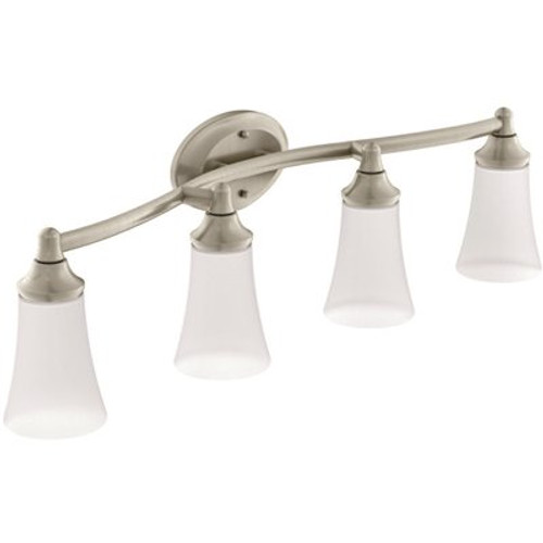 MOEN Eva 32.38 in. 4-Light Brushed Nickel Vanity Light