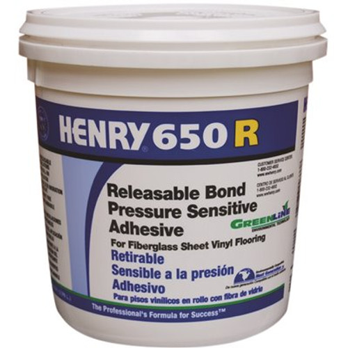 Henry 650R 1 Gal. Releasable Bond Pressure Sensitive Adhesive Henry 650R 1 Gal. Releasable Bond Pressure Sensitive Adhesive