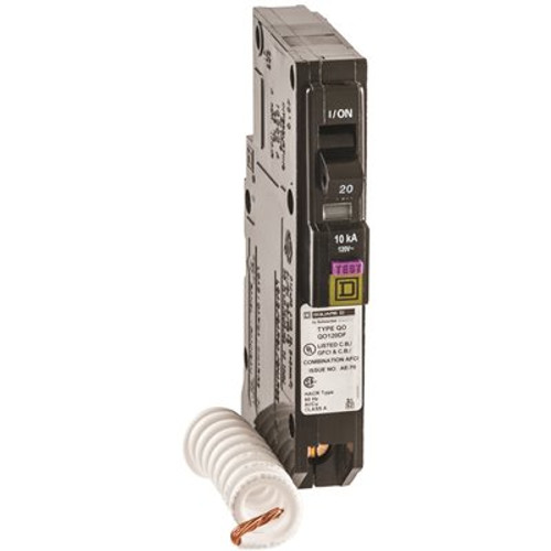 Square D QO 20 Amp Single-Pole Dual Function (CAFCI and GFCI) Circuit Breaker Square D QO 20 Amp Single-Pole Dual Function (CAFCI and GFCI) Circuit Breaker