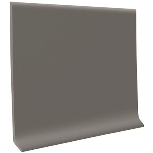 ROPPE Dark Gray 4 in. x 120 ft. x 0.080 in. Vinyl Wall Cove Base Coil