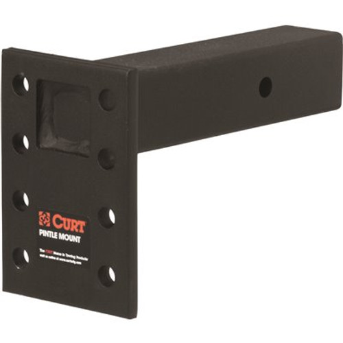 CURT 18,000 lbs. 7 in. High Adjustable Trailer Hitch Pintle Mount (2-1/2 in. Shank, 8 in. Long)
