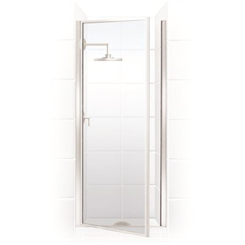 Coastal Shower Doors Legend 21.625 in. to 22.625 in. x 64 in. Framed Hinged Shower Door in Chrome with Clear Glass