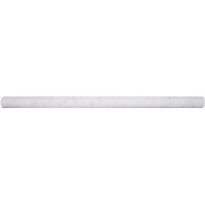 MSI Carrara White Pencil Molding 3/4 in. x 12 in. Polished Marble Wall Tile (20 lin. ft. / case)