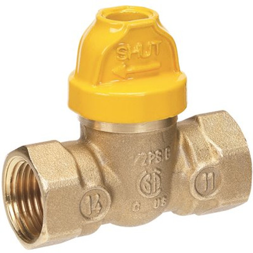 Everbilt 3/4 in. FIP x 3/4 in. FIP Safety Handle Brass Gas Ball Valve