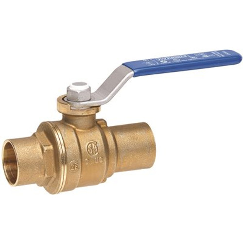 Everbilt 1 in. SWT x 1 in. SWT Full Port Lead Free Brass Ball Valve