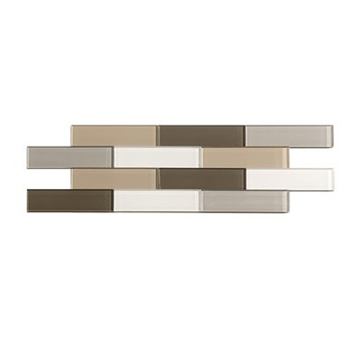 Aspect Subway Matted 12 in. x 4 in. Rustic Clay Glass Decorative Tile Backsplash (3-Pack)