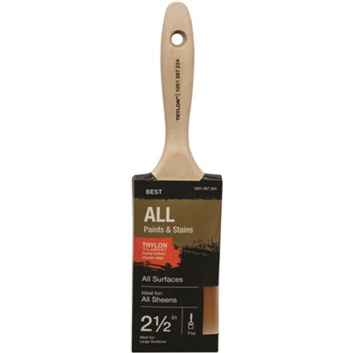 PRIVATE BRAND UNBRANDED PRO 2.5 in. Trylon Flat Cut Beaver Tail Paint Brush