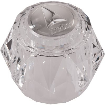 Delta Single Clear Knob Handle Kit in Clear