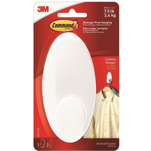 Command Clothes Hanger (Case of 16 Packs, 1-Hanger and 2-Strips)