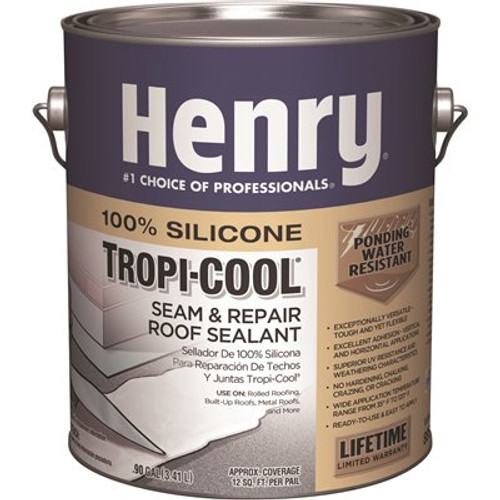 Henry 0.90 Gal. 885 Tropi-Cool 100% Silicone Seam and Repair Roof Sealant