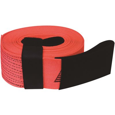 SNAP-LOC 4 in. x 30 ft. x 20,000 lbs. Tow and Lifting Strap with Hook and Loop Storage Fastener in Red