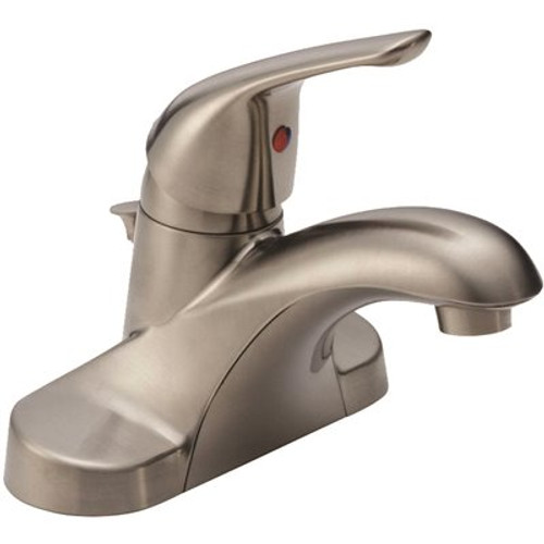 Delta Foundations 4 in. Centerset Single-Handle Bathroom Faucet in Brushed Nickel