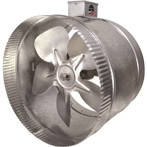 Suncourt 10 in. 2-Speed Inductor Inline Duct Fan with Electrical Box