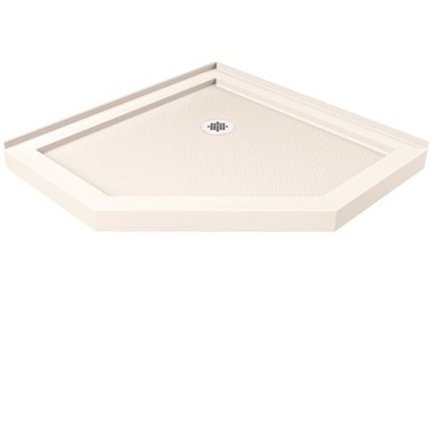 DreamLine SlimLine 38 in. x 38 in. Neo-Angle Shower Tray in Biscuit