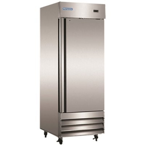 Norpole 23 cu. ft. Single Door Commercial Upright Reach-In Freezer in Stainless Steel