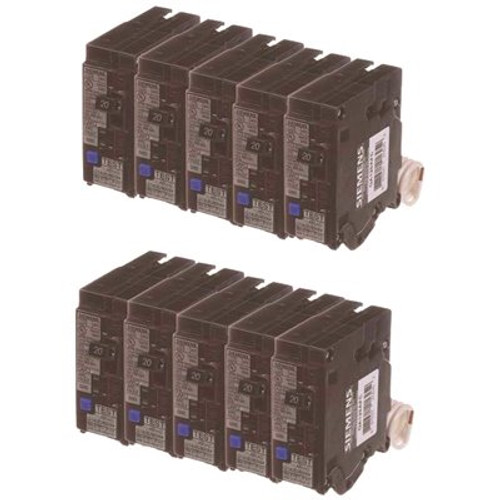 Siemens 20 Amp Single Pole Combination AFCI Circuit Breakers (10-Pack)