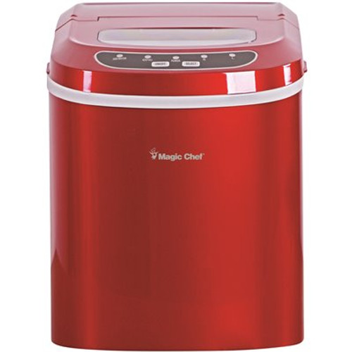 Magic Chef 27 lbs. Portable Countertop Ice Maker in Red