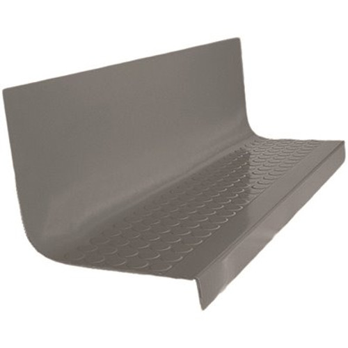 ROPPE Vantage Circular Profile Dark Gray 20.4 in. x 48 in. Rubber Square Nose Stair Tread