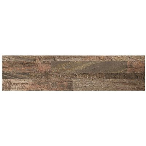 Aspect 23.6 in. x 5.9 in. Weathered Quartz Peel and Stick Stone Decorative Tile Backsplash