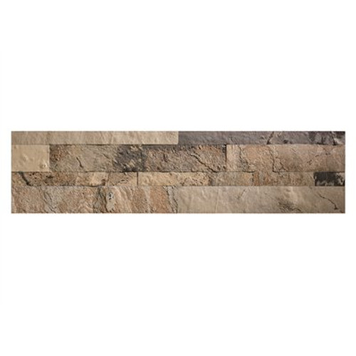 Aspect 23.6 in. x 5.9 in. Medley Slate Peel and Stick Stone Decorative Tile Backsplash