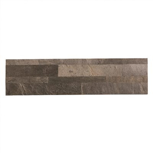 Aspect 23.6 in. x 5.9 in. Iron Slate Peel and Stick Stone Decorative Tile Backsplash Aspect 23.6 in. x 5.9 in. Iron Slate Peel and Stick Stone Decorative Tile Backsplash
