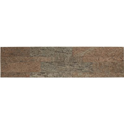 Aspect 23.6 in. x 5.9 in. Tarnished Quartz Peel and Stick Stone Decorative Tile Backsplash