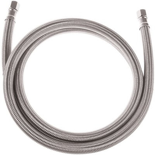 Durapro 1/4 in. Compression x 1/4 in. Compression x 5 ft. Braided Stainless Steel Ice Maker Supply Line