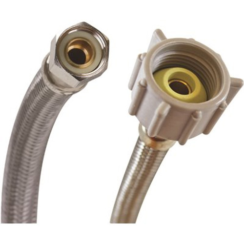 Fluidmaster 3/8 in. Compression x 7/8 in. Ballcock x 12 in. L Braided Stainless Steel Toilet Connector