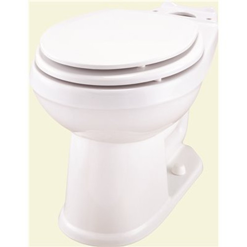 Gerber Plumbing Avalanche 1.28/1.6 GPF Round Front Toilet Bowl in White