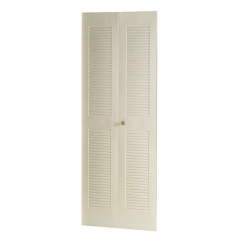 Dunbarton Corporation DUNBARTON THE LOUVER II METAL BI-FOLD DOOR, BRIGHT WHITE, 24X80 IN.