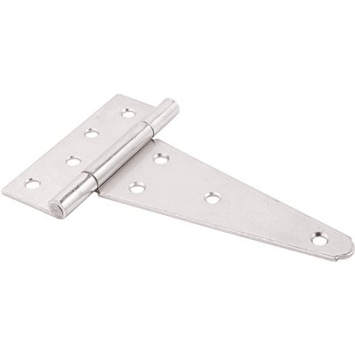 Prime-Line 6 in. Hot Rolled Steel, Satin Nickel Finish, Heavy Duty Tee Hinge (2-Pack) Prime-Line 6 in. Hot Rolled Steel, Satin Nickel Finish, Heavy Duty Tee Hinge (2-Pack)