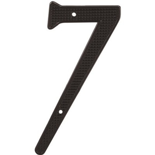 Prime-Line 4 in. House Number 7, Diecast, Black Finish