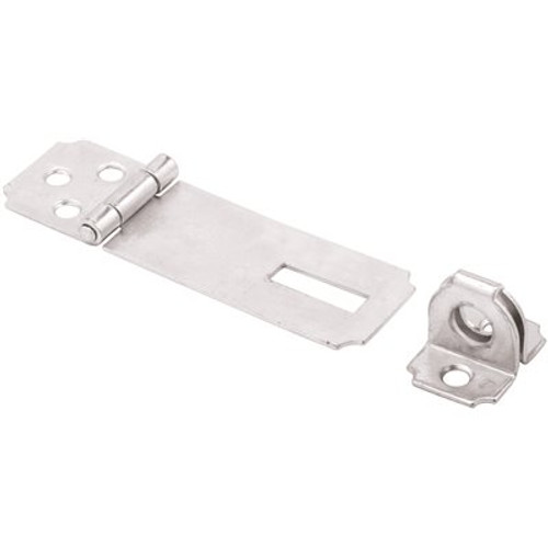 Prime-Line Safety Hasp, 2-1/2 in., Steel Construction, Zinc Plated Finish, Fixed Stapled