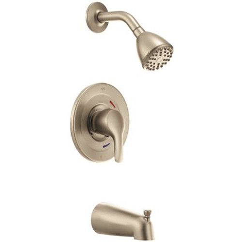 MOEN Baystone Lever Handle Tub/Shower Trim Kit for Use with Cycling Valves in Brushed Nickel