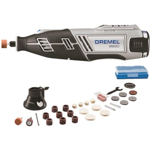 8220 Series 12-Volt MAX Lithium-Ion Variable Speed Cordless Rotary Tool Kit with 28 Accessories, 1 Attachment, and Case