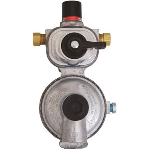 Excela-Flo MEC Automatic Changeover Regulator 2-Stage 1/4 in. Inverted Flare x 3/8 in. FNPT