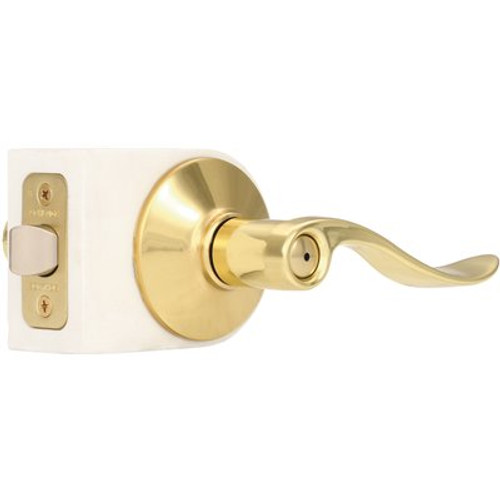 Schlage Accent Bright Brass Privacy Bed/Bath Door Handle