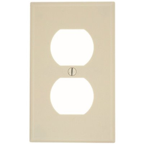 Leviton 1 Gang Duplex Device Receptacle Wallplate, Light Almond Leviton 1 Gang Duplex Device Receptacle Wallplate, Light Almond