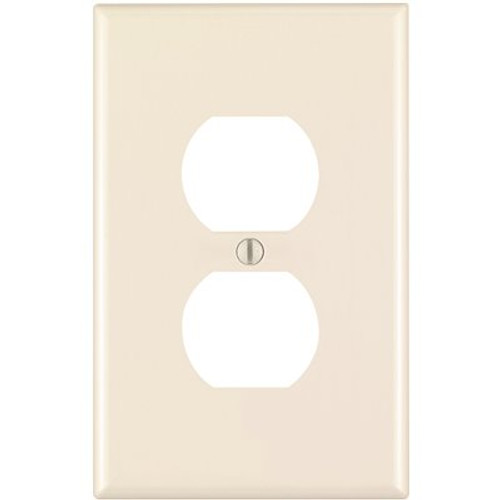 Leviton 1-Gang Midway Duplex Outlet Nylon Wall Plate, Light Almond