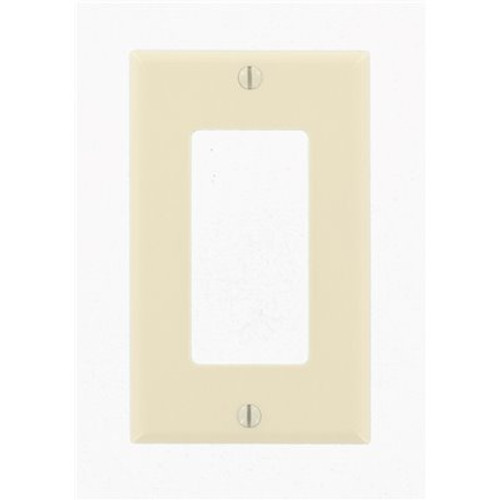 Leviton Decora 1-Gang Wall Plate, Light Almond