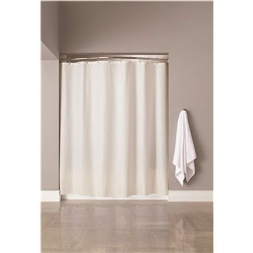 6 ft. x 6 ft. Vinyl White Shower Curtain