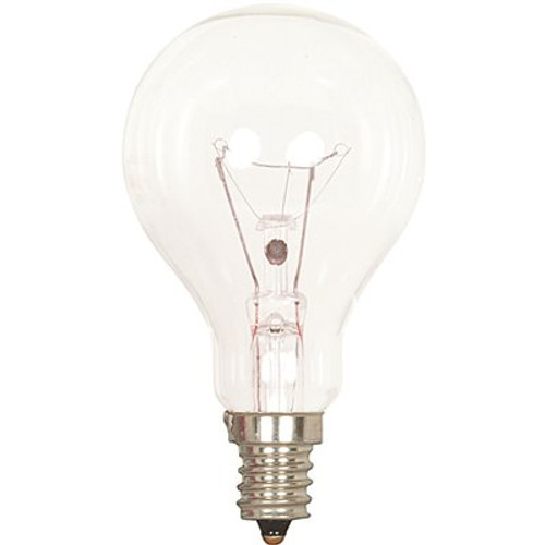 SATCO|Satco 60-Watt A15 E12 Candelabra Base Clear Incandescent Light Bulb in Warm White (10-Pack, 20-Bulbs)