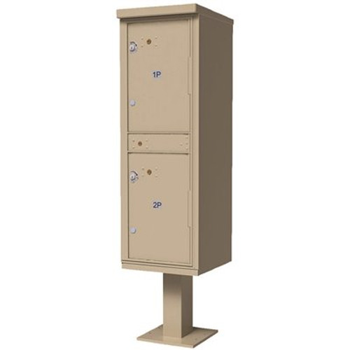 Florence Valiant Outdoor Parcel Locker (OPL) with 2-Lockers in Sandstone