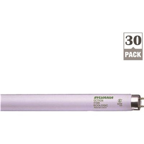 Sylvania 32-Watt Energy Saving Linear T8 Fluorescent Light Bulb Bright White (30-Pack) Sylvania 32-Watt Energy Saving Linear T8 Fluorescent Light Bulb Bright White (30-Pack)
