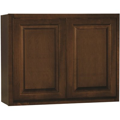 Hampton Bay Hampton Assembled 30x23.5x12 in. Wall Bridge Kitchen Cabinet in Cognac