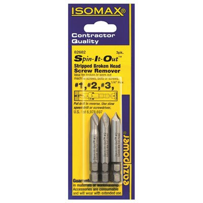 EAZYPOWER 3pk #1 - #3 Spin It Out Damaged ScrewRemov