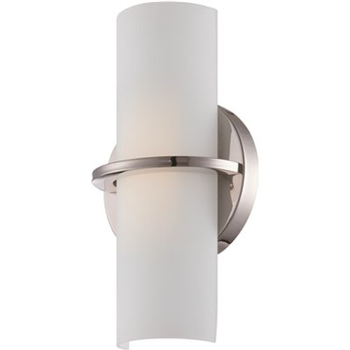 Glomar Khloe 40-Watt Polished Nickel Integrated LED Sconce