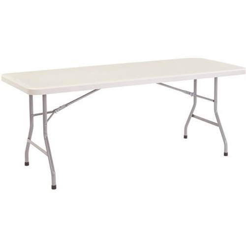 National Public Seating 72 in. Grey Plastic Folding Banquet Table