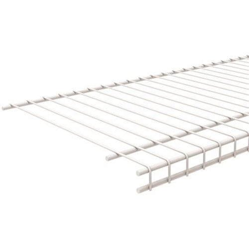 ClosetMaid SuperSlide 12 in. D x 72 in. W x 1.4 in. H White Ventilated Wire Wall Mounted Shelf